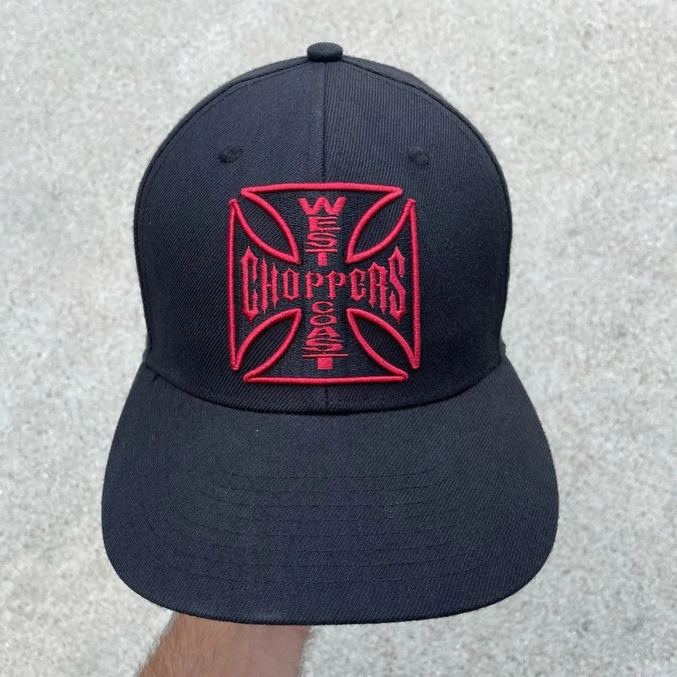 West Coast Choppers Custom Built Motorcycles Classic Black Snapback Hat - Image 2 of 4
