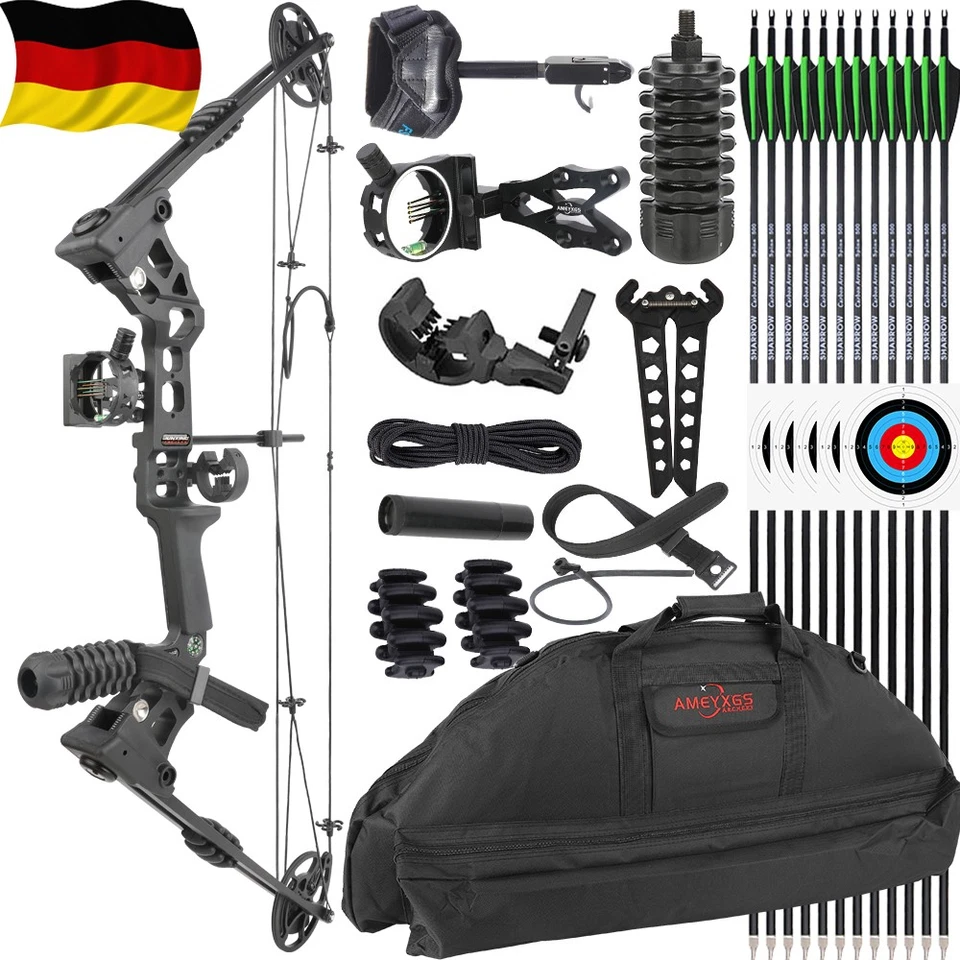 Set arco composto 20-70 libbre arco da caccia frecce in carbonio arco sportivo tiro con l'arco caccia - Immagine 2 di 4