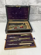 Vintage Draughtsman Architect Technical Drawing Sets in Original Wooden Box