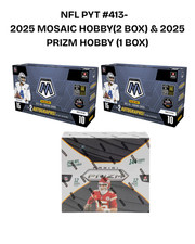 NFL PYT #413-    2025 MOSAIC HOBBY(2 BOX) & 2025 PRIZM HOBBY (1 BOX)