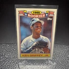 Ken Griffey Junior 1989 Topps Rookie Card Number 11 Rookies Commemorative Set