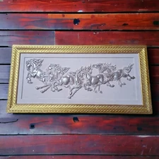 Painting, panel Horses, Horses, herd