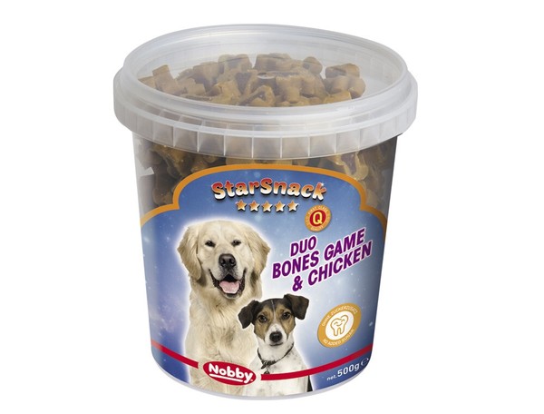 "Nobby Starsnack \"Duo Bones Game & Chicken\"Dose 500 G Hund Dog Snack Leckerlie"-image