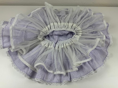 Vintage Bambi Dress Girl Baby Purple & White Lace Ruffle Hearts And Stars *Read - Picture 5 of 9