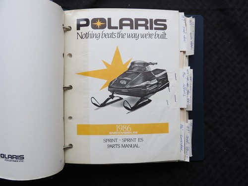 1986-1988 Polaris Snowmobile Master Parts List Manual 400 600 650 INDY SPRINT - Picture 5 of 17
