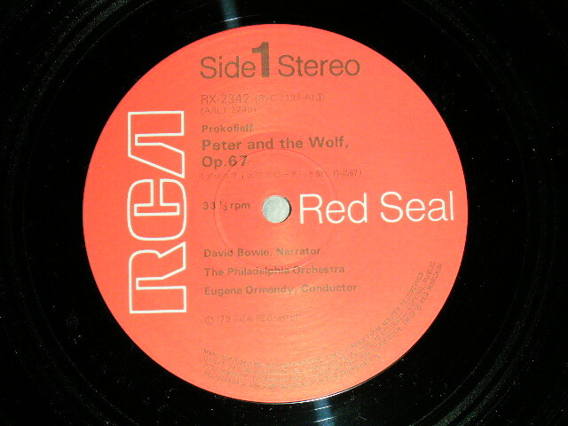 DAVID BOWIE NARRATES PROKOFIEV'S PETER and The WOLF Japan LP+Obi EUGENE  ORMANDY