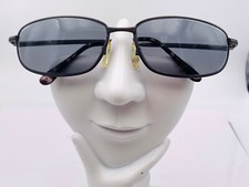 Vintage Hudson TT-28 Gray Metal Oval Sunglasses USA FRAMES ONLY