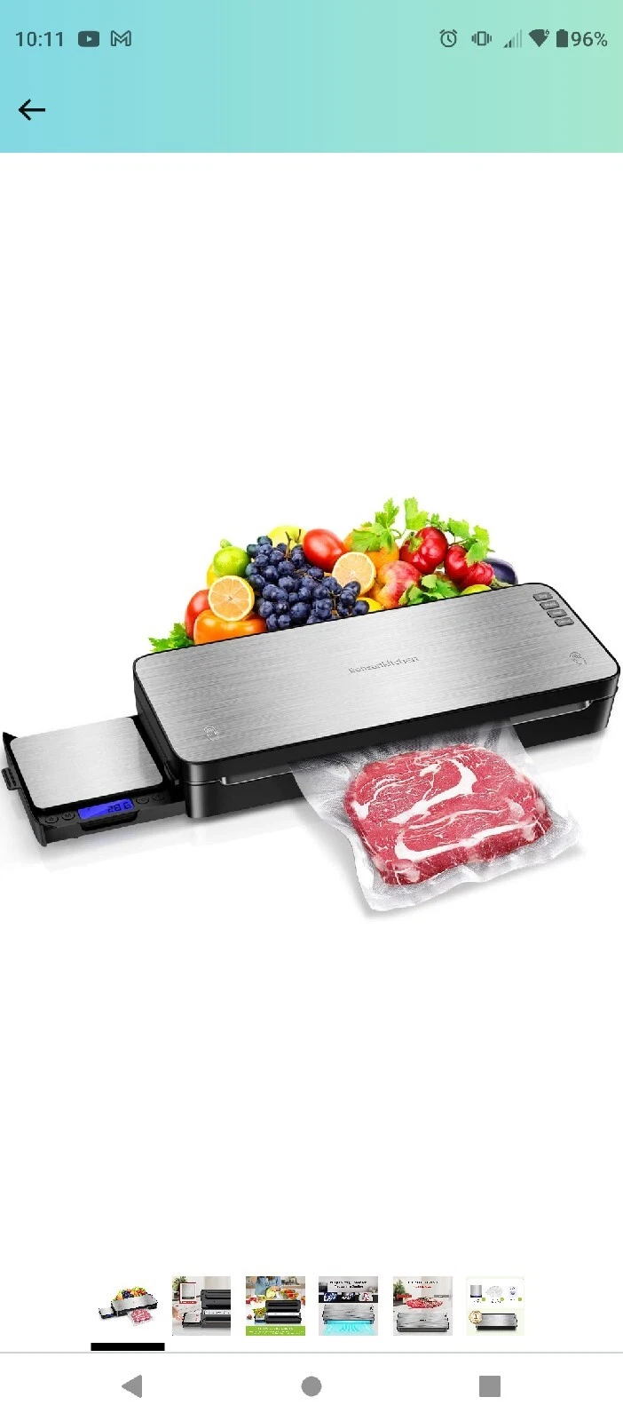 Bonsen Kitchen VS3004 Vacuum Sealer Machine Air Sealing Built-in Scale