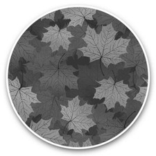 2 x Vinyl Stickers 20cm (bw) - Autumn Leaves Leaf Tree Winter #42311