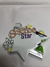Chemistry Science Star Ornament w/Atom & Beaker Personalize It!- NEW!