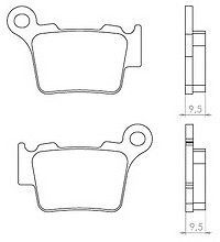Plaquettes de frein moto KH368 frittées arrière pour KTM SX EXC 04-21 FT3056