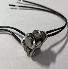 2 Pcs 12mm 12V Metal Waterproof Momentary Push Button Switch for Car/Marine/more