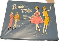 Barbie And Midge Doll Storage Case Vintage 1963 Mattel Vinyl Case Rare