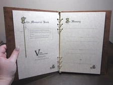 Unused Memorial Book for 1 deceased family member. Funerary 