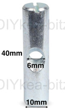 4 IKEA 121121 Cross Dowel Barrel Nut Sleeve M6 L40mm W10mm HASSELVIKA NORDEN