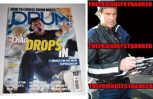Chad Smith signed "DRUM!" Magazine RHCP Auto PROOF Red Hot Chili Peppers COA