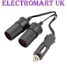2 WAY 12V 24V DC CIGAR CIGARETTE LIGHTER PLUG EXTENSION SOCKET SPLITTER ADAPTOR