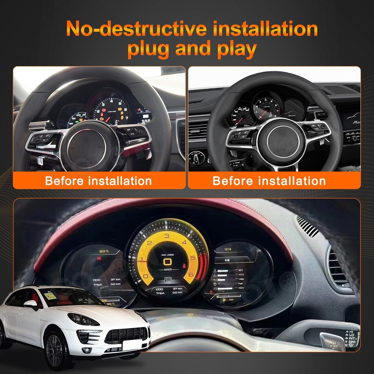 2014-2017 Porsche Macan For LCD Digital Cluster Instrument