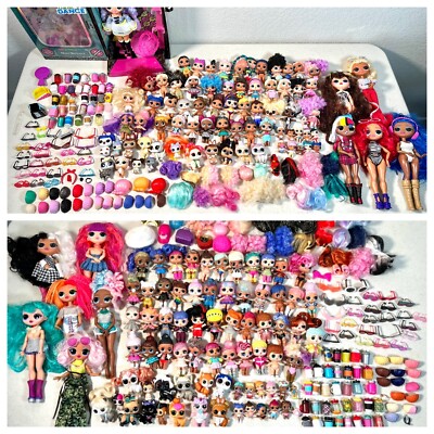 Lot of LOL Surprise Dolls 450+ Dolls, Babies, Pets, 125+Pairs Shoes  +Accessories