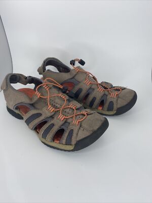 Clarks Women's Sport Sandals Taupe & Orange U.S. 7 Bungee Hook & Loop 13291