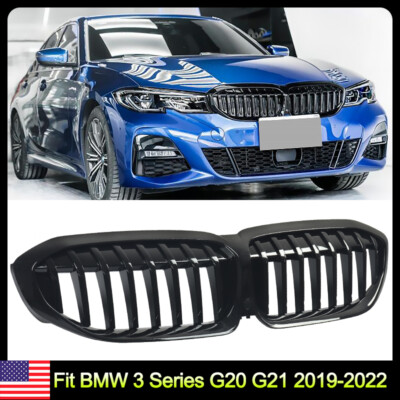 Gloss Black Front Kidney Grille Grill For BMW G20 G21 330i 330e M340i ...