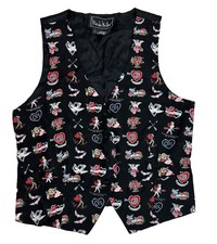 Nicole Miller Vintage '90s Silk Valentine s Day Vest Sz Large