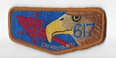 OA Lodge 617 Chi-Hoota-Wei Flap Brown Border Buckskin Council [V518]