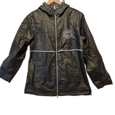 Charles River For Her Under The Carolina Moon Black Waterproof Rain Jacket Sz M