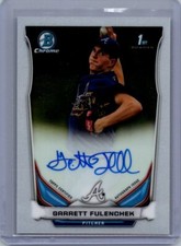 2014 Bowman Draft #BCA-GF Garrett Fulenchek Chrome Draft Pick Autographs