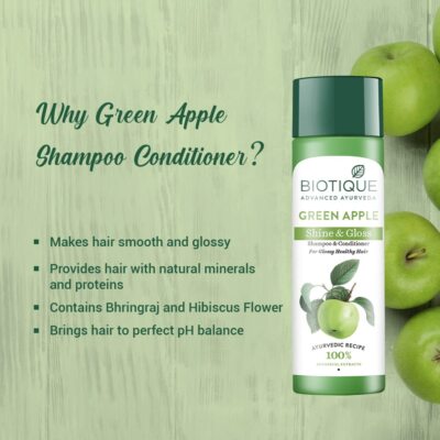 Biotique Green Apple Shine & Gloss Shampoo & Conditioner For