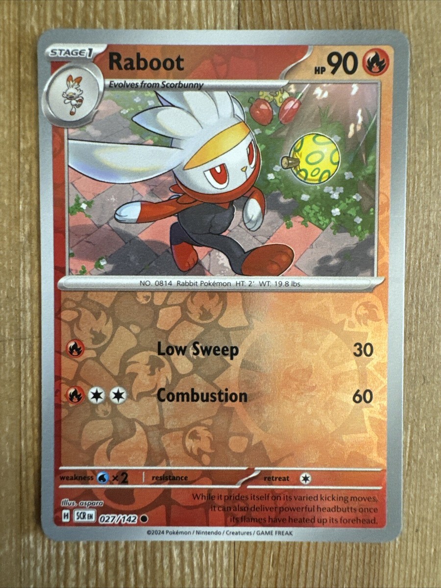 Raboot 027/142 Stellar Crown Reverse Holo Pokemon Card NM | eBay Raboot 027/142 Stellar Crown Reverse Holo Pokemon Card NM | eBay