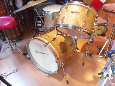 Vintage 60ties Trixon Luxus Drum Set - Champagne Sparkle + Speedfire Snare !