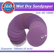 100mm 4 inch Sanding Discs Hook and Loop Pads 60-10000 Grit Wet Dry Sandpaper