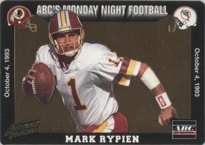 1993 Action Packed Monday Night Football Mark Rypien #17 - 1 of 2