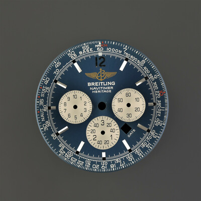 Breitling Stahl A35350 Dial Zifferblatt silver Automatik Navitimer Heritage blau