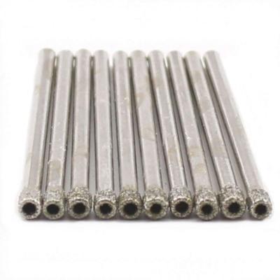Drilax 10 Pcs 1/8 inch Diamond Drill Bit Hole Saw Core Coated Sea Glass 3mm