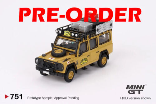 (Pre-order) Mini GT #751 Land Rover Defender 110 1989 Camel Trophy Amazon Team - Picture 1 of 4