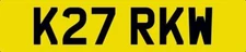 KIRK W NUMBER PLATE KIRKS KIRKY CAR REGISTRATION K27 RKW WITH ALL FEES INCLUDED