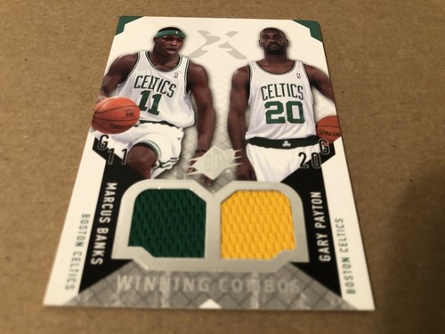 2004-05 Gary Payton Marcus Banks cubierta superior SPX combos ganadores jersey reliquia - Imagen 4 de 10