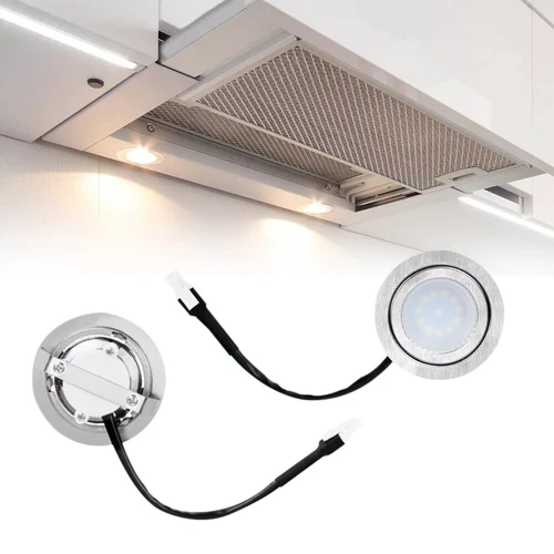 6500K Round Range Hood Light Bulbs Stainless Steel Range Hood LED Light DC 12V - Picture 3 of 14