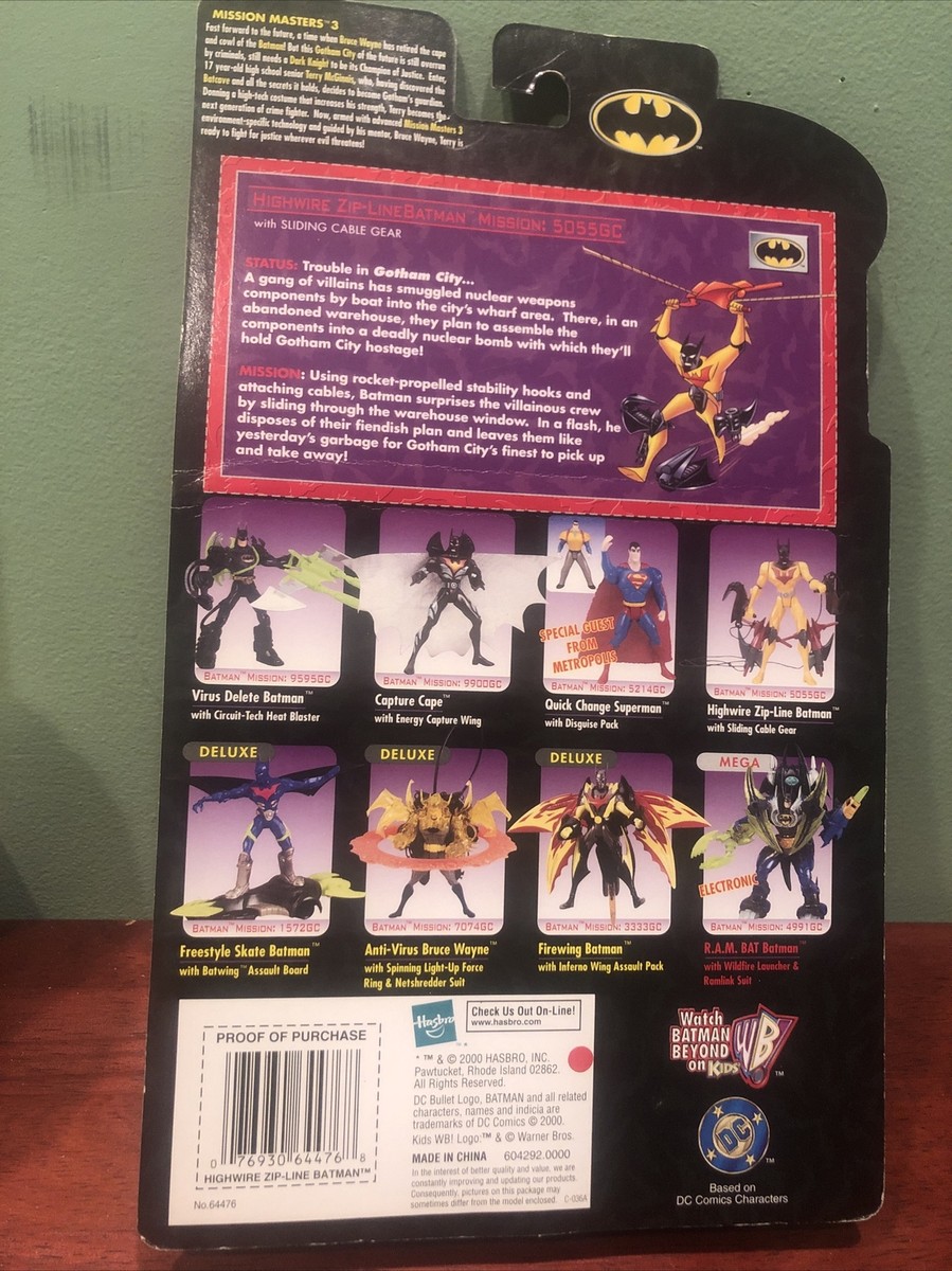 Hasbro Batman Mission Masters 3 5055gc Highwire Zip Line W