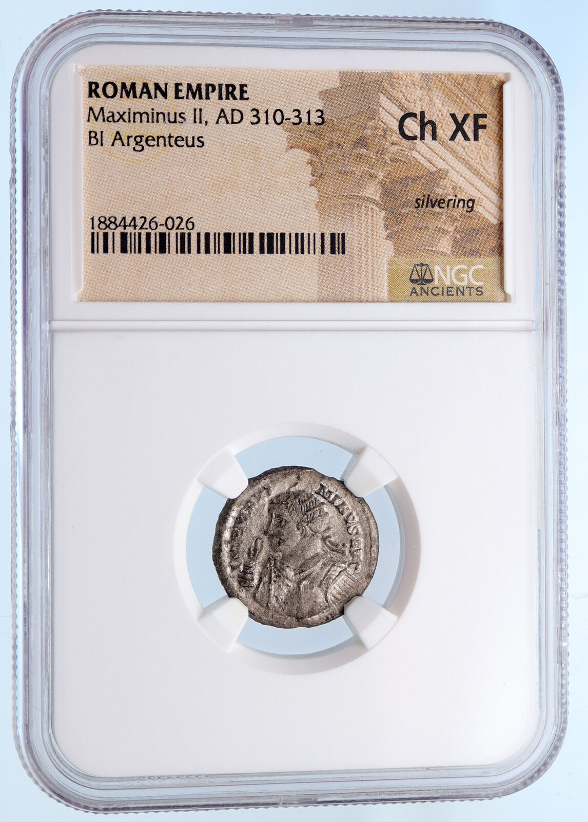 アンティークコイン コイン 金貨 銀貨 [送料無料] MAXIMINUS II Daia Authentic Ancient 310AD Trier Roman  Coin GENIUS NGC I81609 コレクション