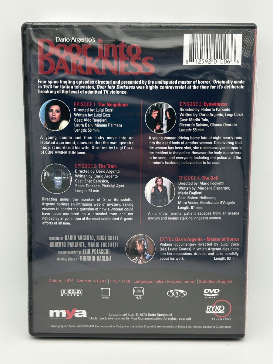 Dario Argento's Door Into Darkness DVD 2-Disc Set Italian Horror TV Series NEW Dario Argento's Door Into Darkness DVD 2-Disc Set Italian Horror TV Series NEW