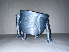 Distressed Walking Cauldron Flower Pot, 3D Printed