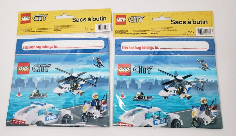 Lote de 2 bolsas de botín Lego City (suministros para fiestas) ¡NUEVAS! Foto 2 de 4