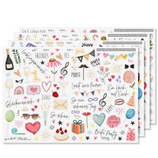 younikat Aufkleber-Set f&uuml;r Geburtstagsgeschenke I &uuml;ber 200 Sticker I dv_1166