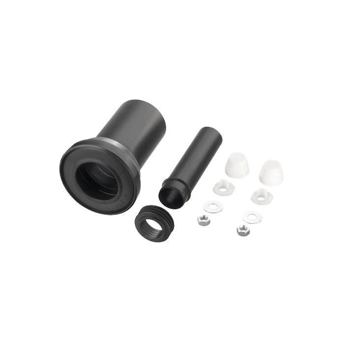 COMFORT BY SANIBEL comfort-PE-Wand-WC-Anschlussgarnitur 180mm DN 90/110 mit Deckkappen chrom