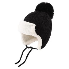 Winter Kids Beanie Hat Baby Knitted Hats Fleece Earflap Beanie Windproof Warm...