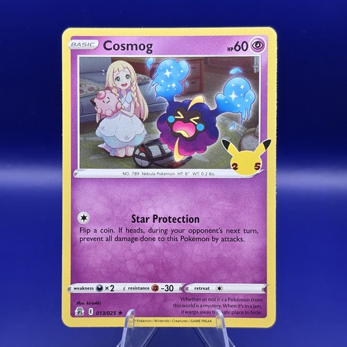 Cosmog 13/25 Holo Rare 25th Anniversary Celebrations Pokemon NM