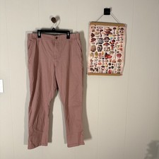 Women's Old Navy Pink Pants Pull On Chino Size L